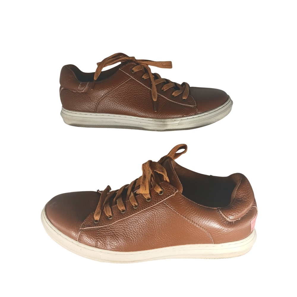 Arkbird Mens Brown Leather Oxford Sneakers Low‎ Top Lace Up ZK20105 Size 10